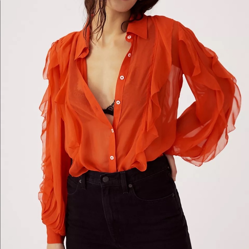 Maeve Ruffled Buttondown